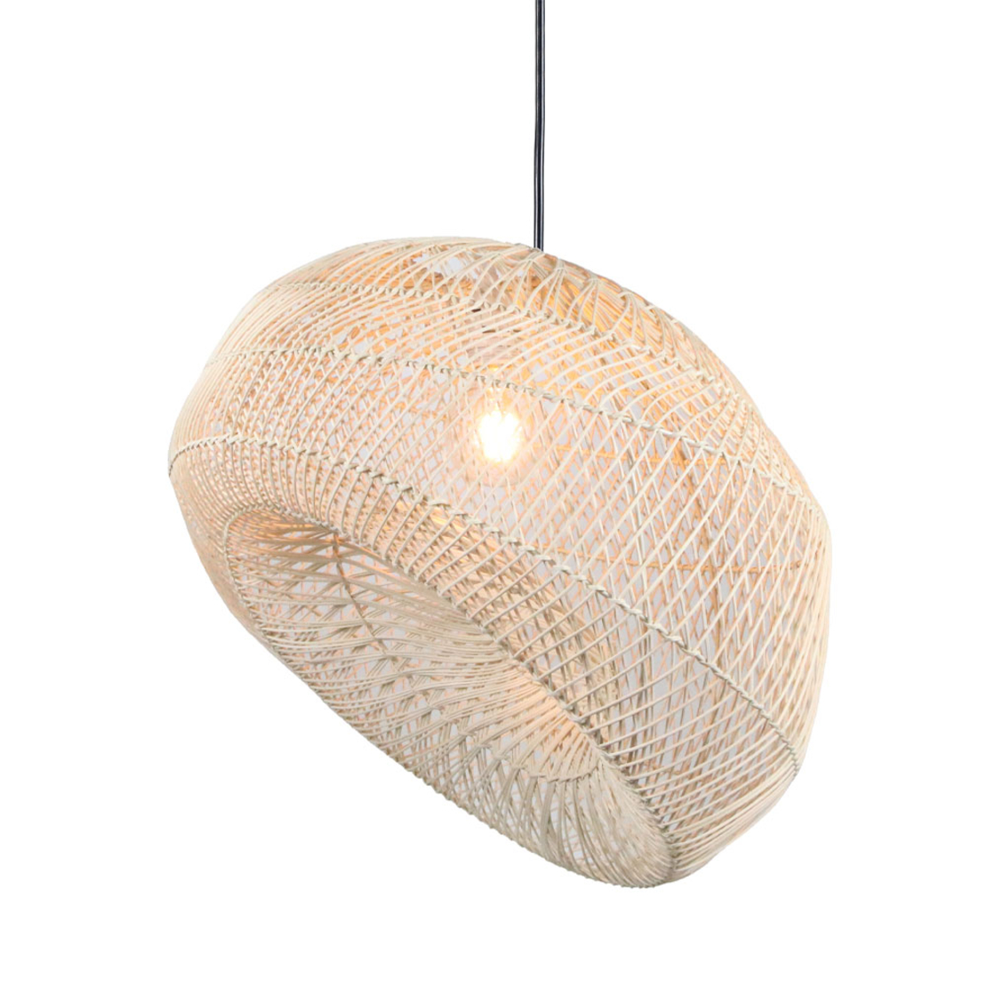 ANKUR LAMP PENDANT METAL RATTAN NATURAL 57x48xH32c