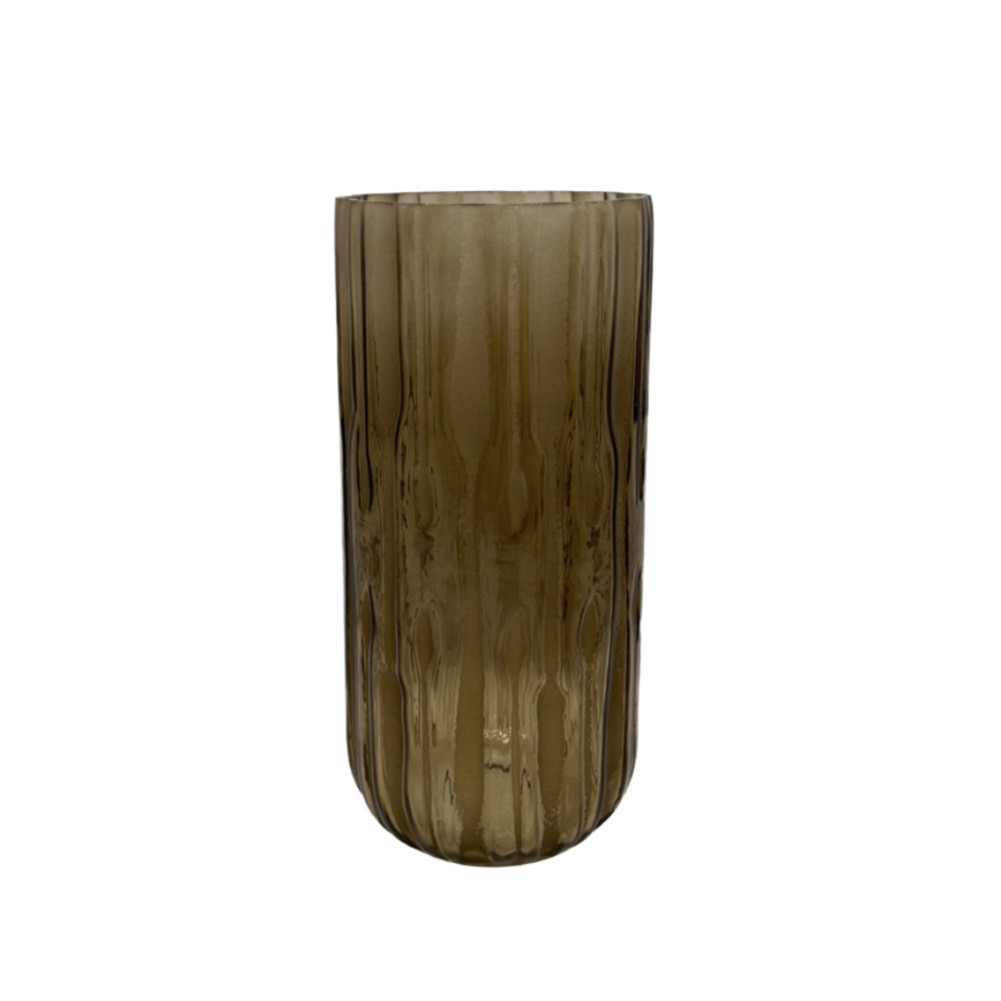 MEDAN VASE GLASS BROWN D14xH30cm PRC
