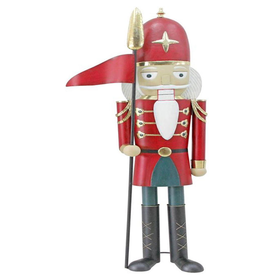 XMAS NUTCRACKER C NUTCRACKER METAL RED GREEN 69x36