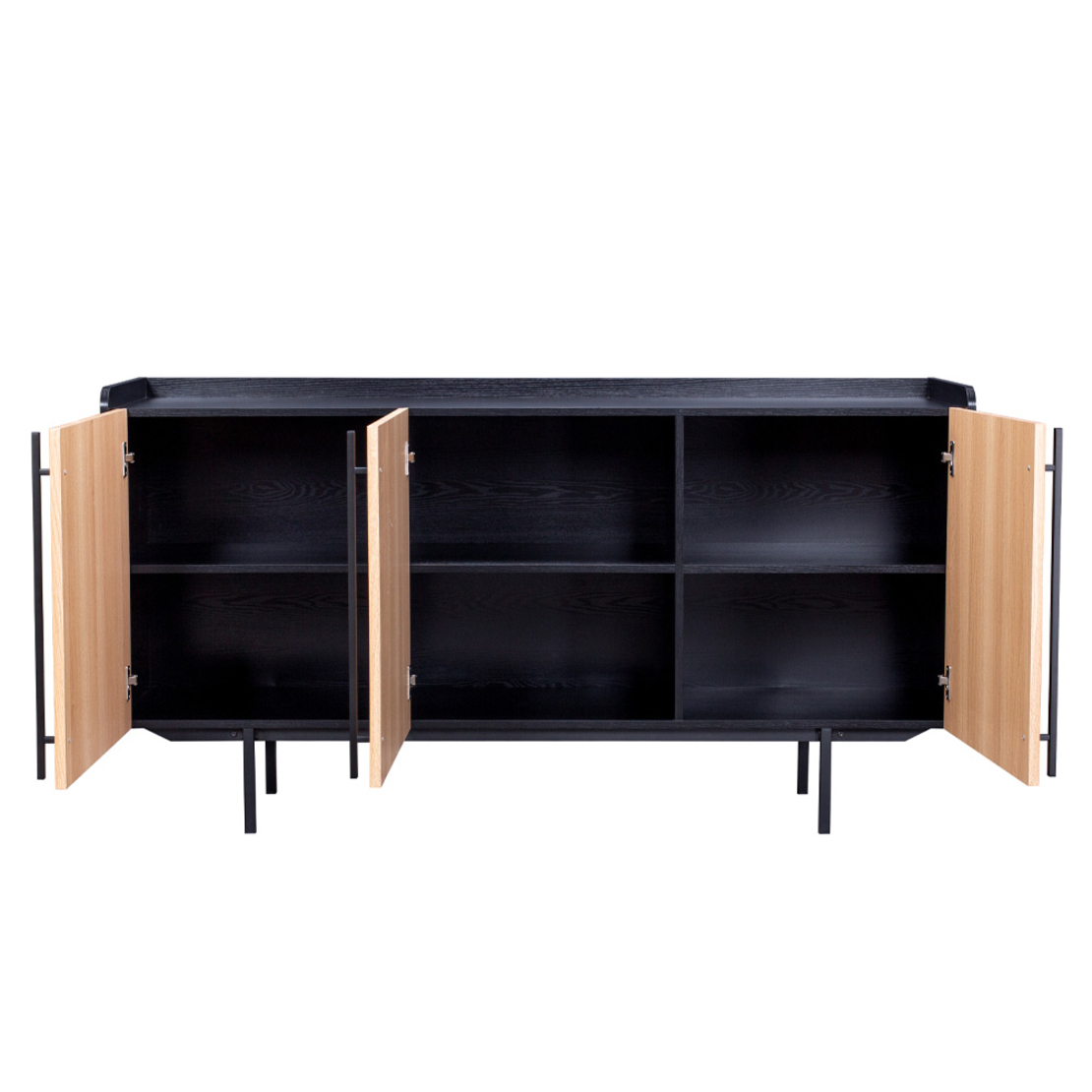 ORIGAMI SIDEBOARD 3DOORS CHIPBOARD WITH MELAMINE CARTA SONOMA 160x45xH85cm E1 PRC