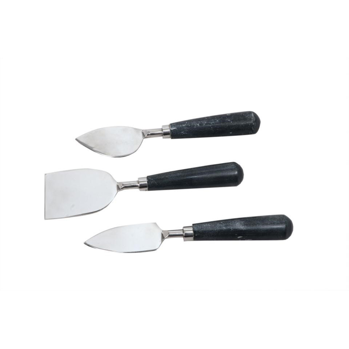 MARMO SERVING SET STEEL MARBLE BLACK 18x5xH2cm IN