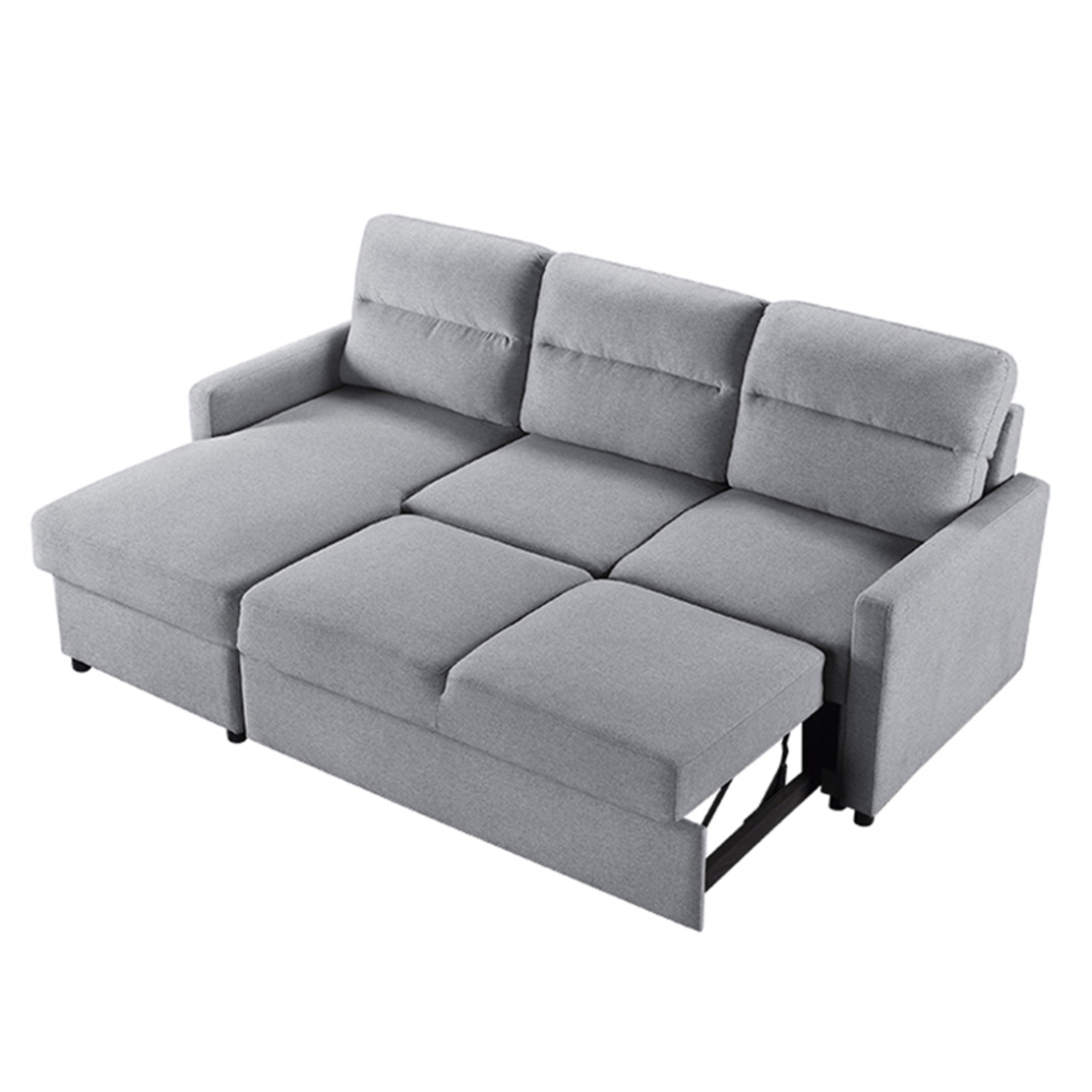 TUCAN SOFA BED REVERSABLE CORNER FABRIC GREY E1 PRC