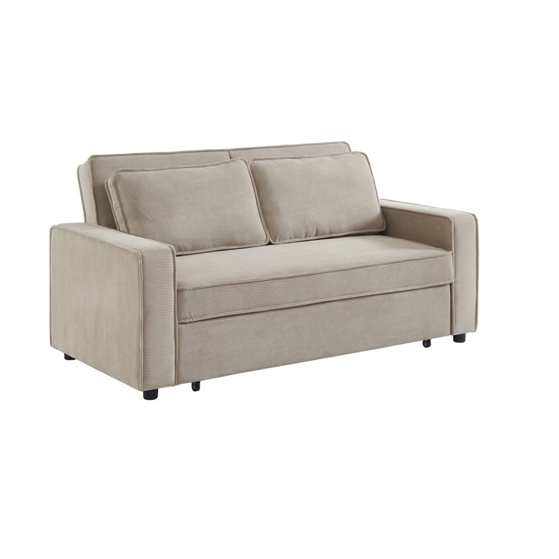 CUBO SOFA BED 3SEAT FABRIC LATTE FABRIC E1