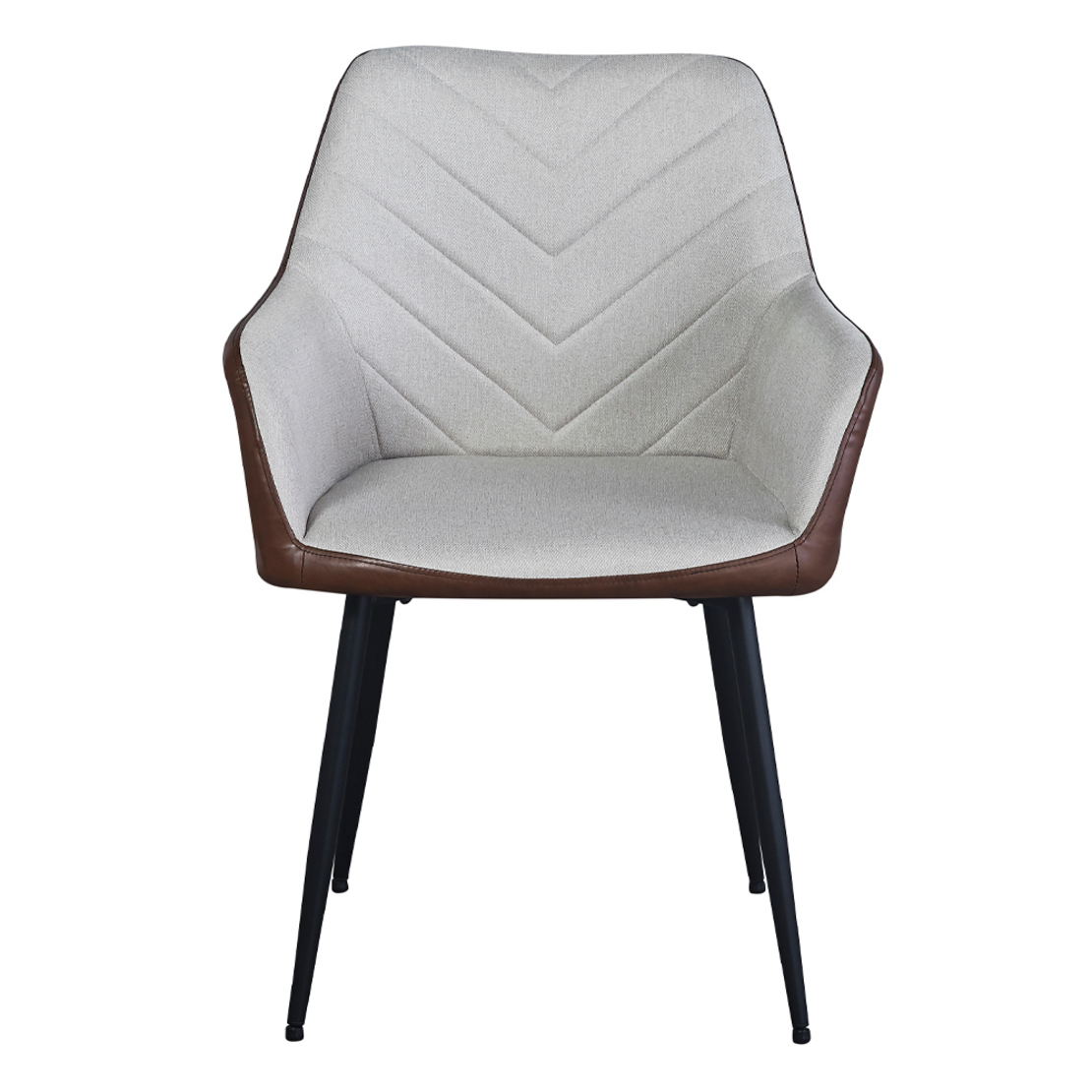 VISITOR CHAIR FABRIC BEIGE TABAC METAL BLACK E1 PRC