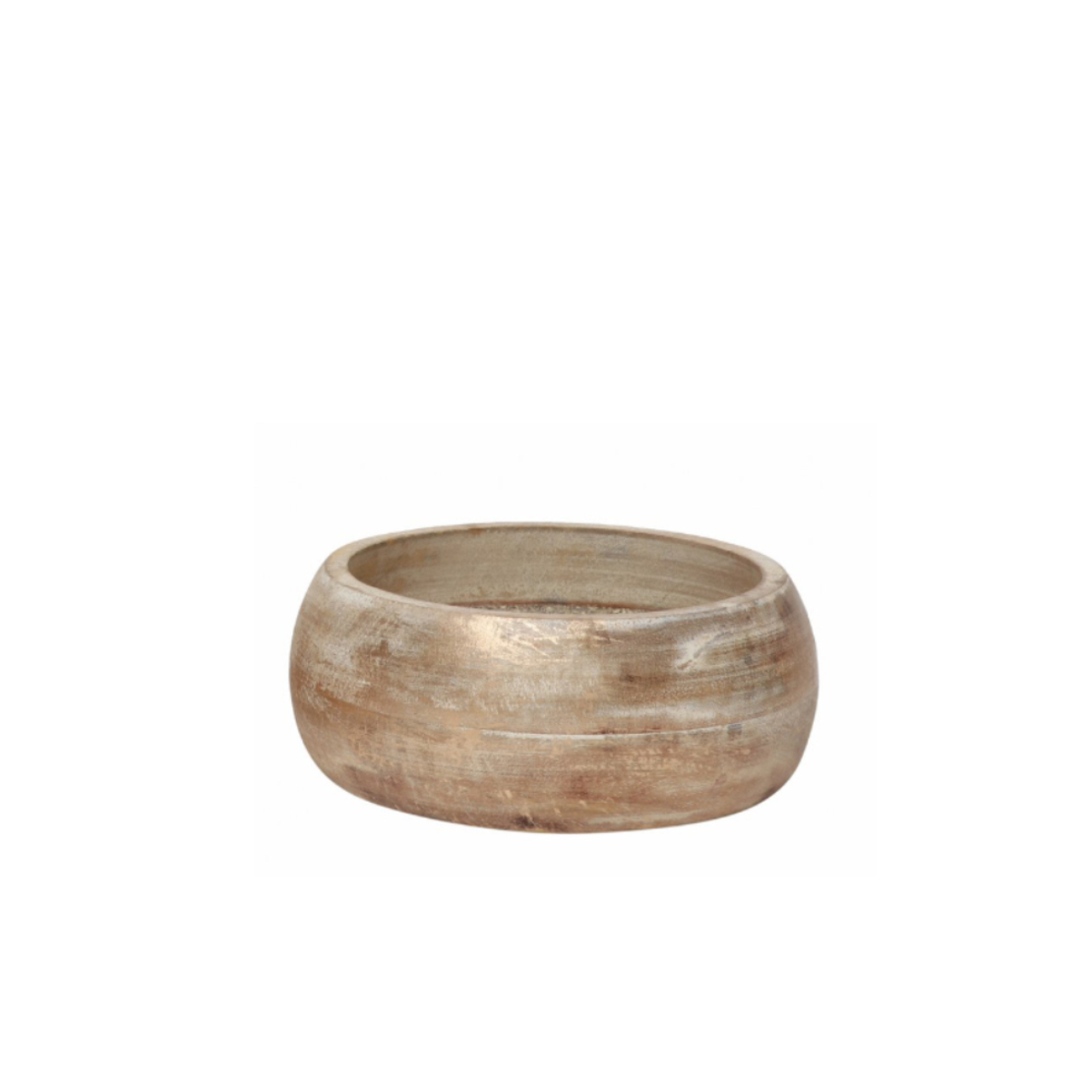 MUISA BOWL WOOD MANGO GOLD BRASS D20xH6cm IN