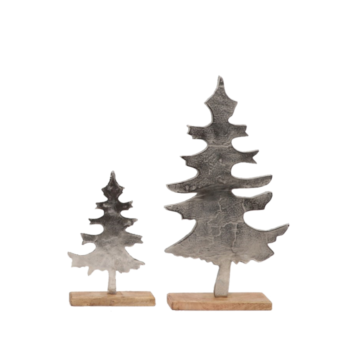 XMAS AVERY TREE ALUMINIUM WOOD MANGO SILVER NATURA