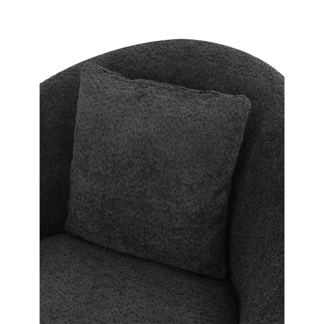 SOFTY ARMCHAIR SWIVEL FABRIC GREY DARK METAL E1 PRC