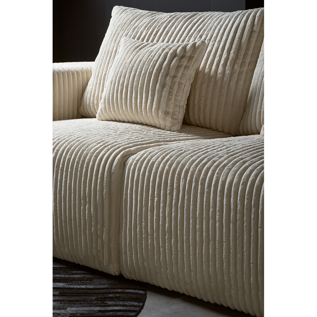 BULLET SOFA 3SEAT EASY CLEAN FABRIC OFF WHITE E1 EU