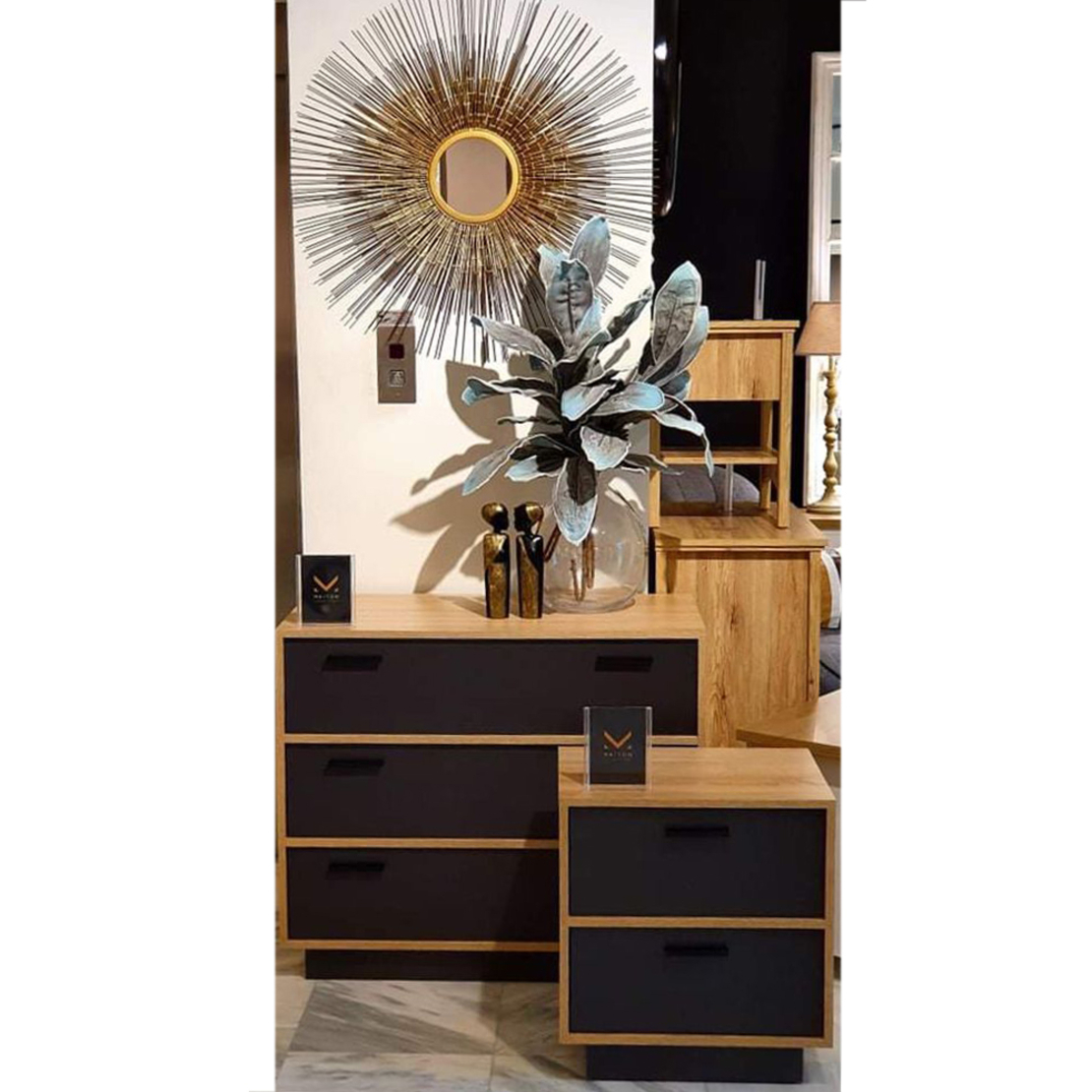 IMAGE NIGHTSTAND MELAMINE SONOMA GREY DARK E1 EU