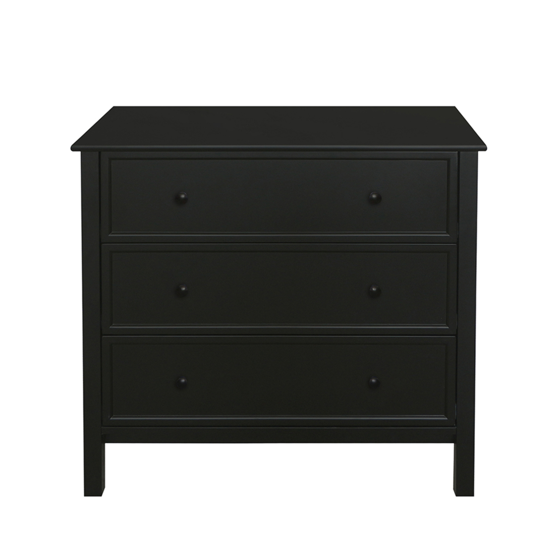COUNTRY COMMODE 3DRAWERS MDF BLACK E1 PRC