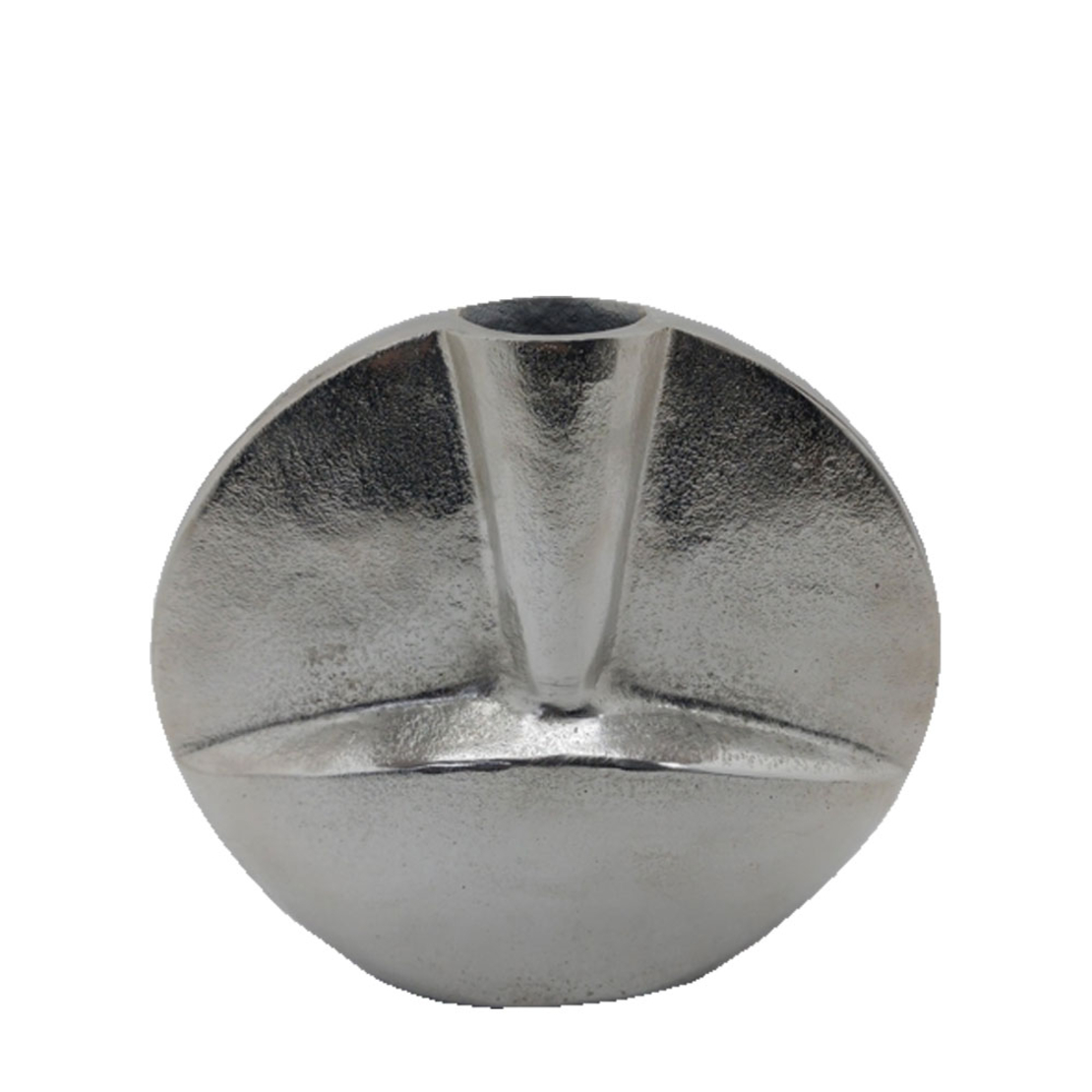 KALIA VASE ALUMINIUM SILVER NICKEL 26,75x7,5xH26,7