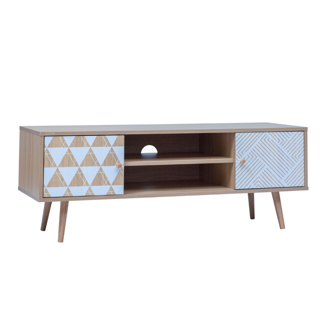 TRIANGLE TV STAND MELAMINE SONOMA WITH PATTERN NATURAL 120x40xH45cm E1 PRC