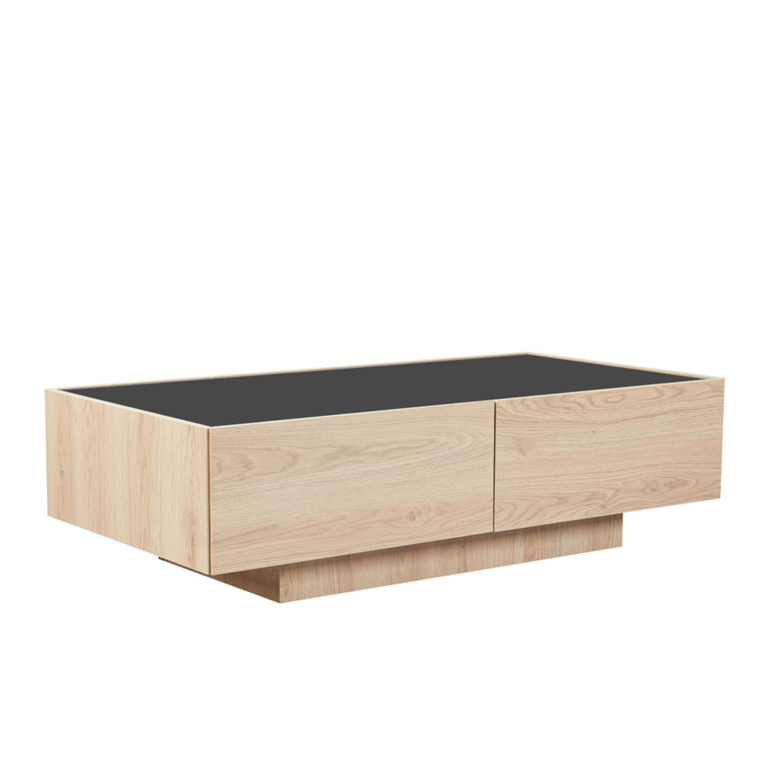 CUBIUS COFFEE TABLE MELAMINE NATURAL MELAMINE SMOKE BLACK 118x59x33 E1