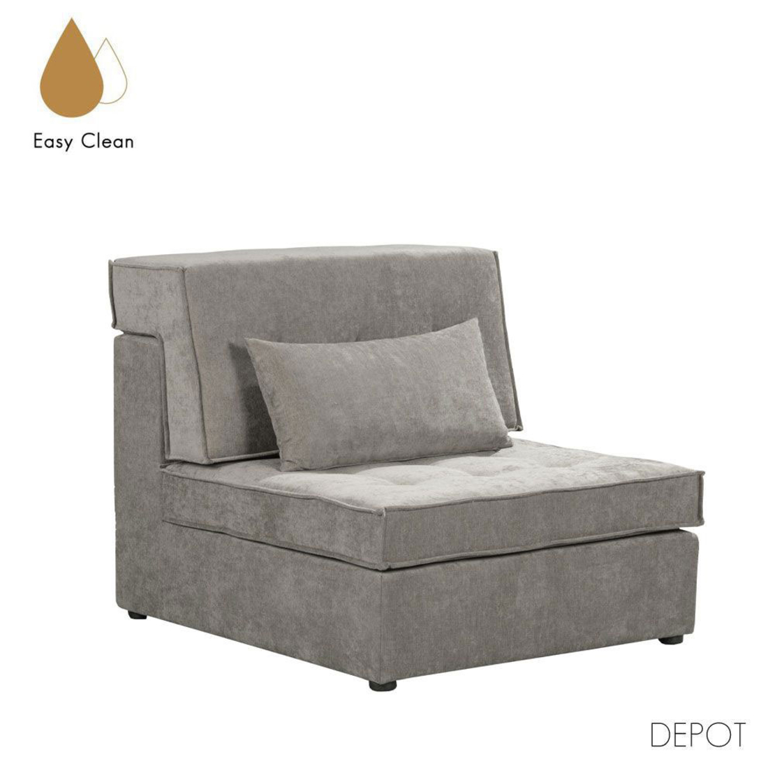 MEXICO ARMCHAIR EASY CLEAN FABRIC GREY E1 EU