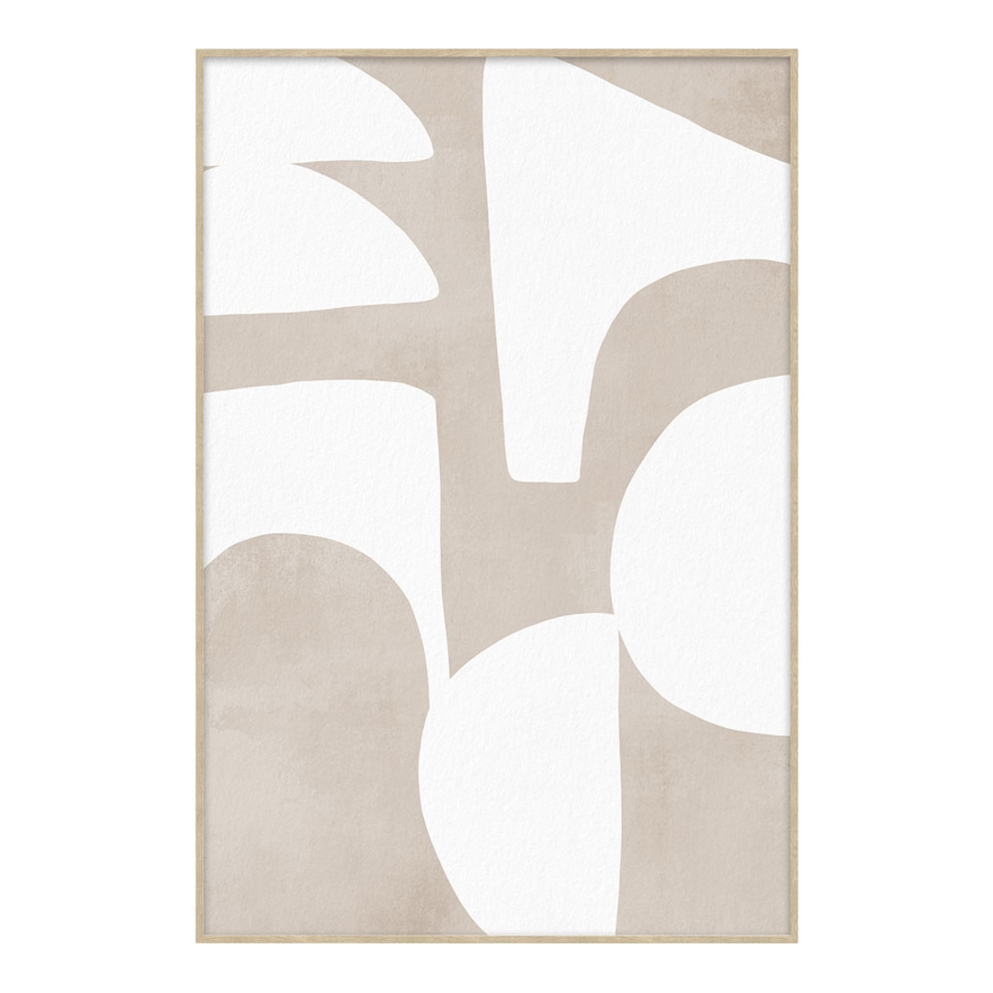 ART SPIRIT B PAINTING CANVAS BEIGE WOOD FRAME NATU