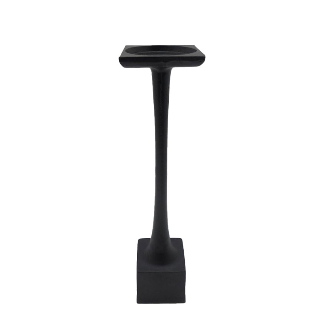 LARSEN CANDLE HOLDER ALUMINIUM BLACK 8,5x8,5xH41,9
