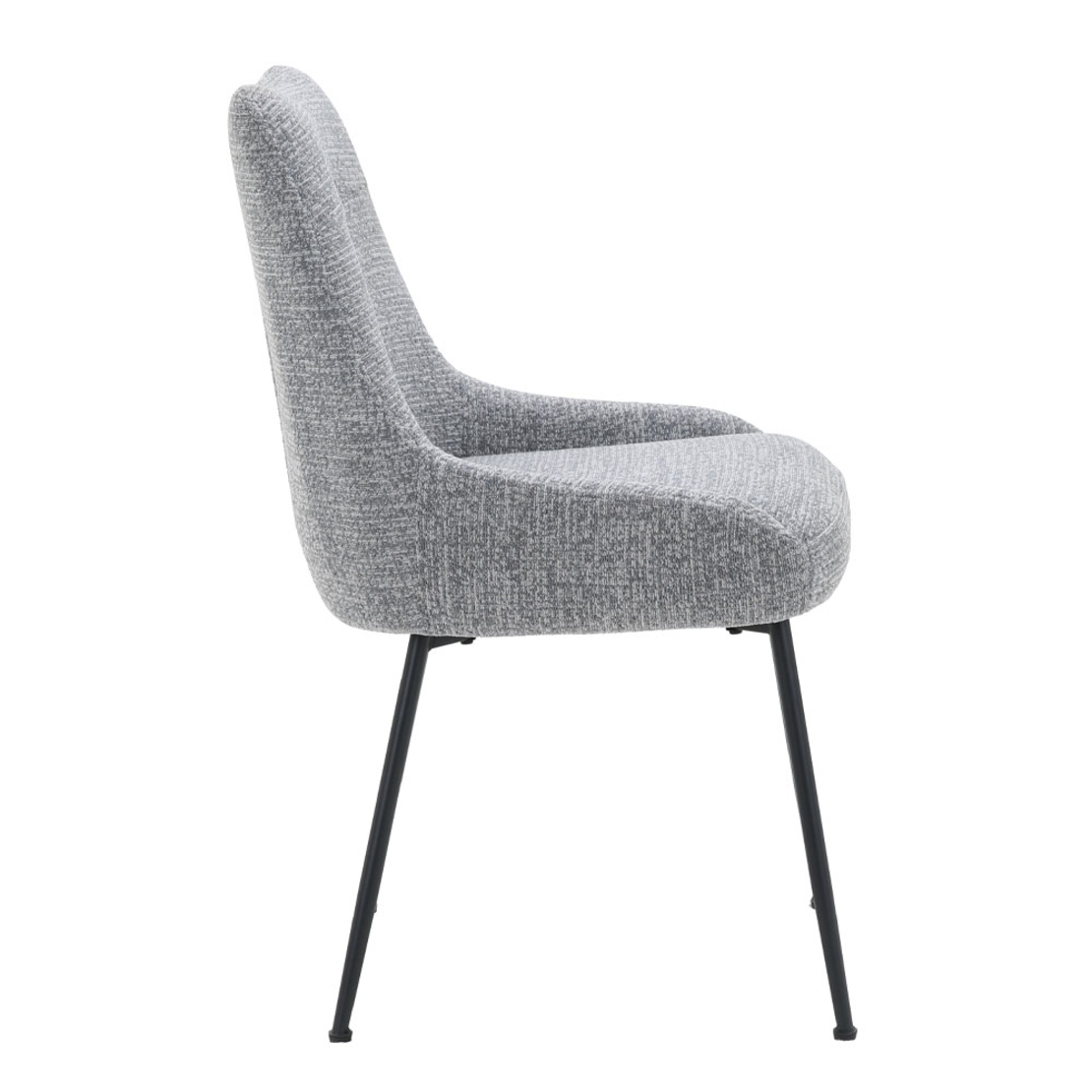DON CHAIR FABRIC GREY METAL BLACK E1 PRC