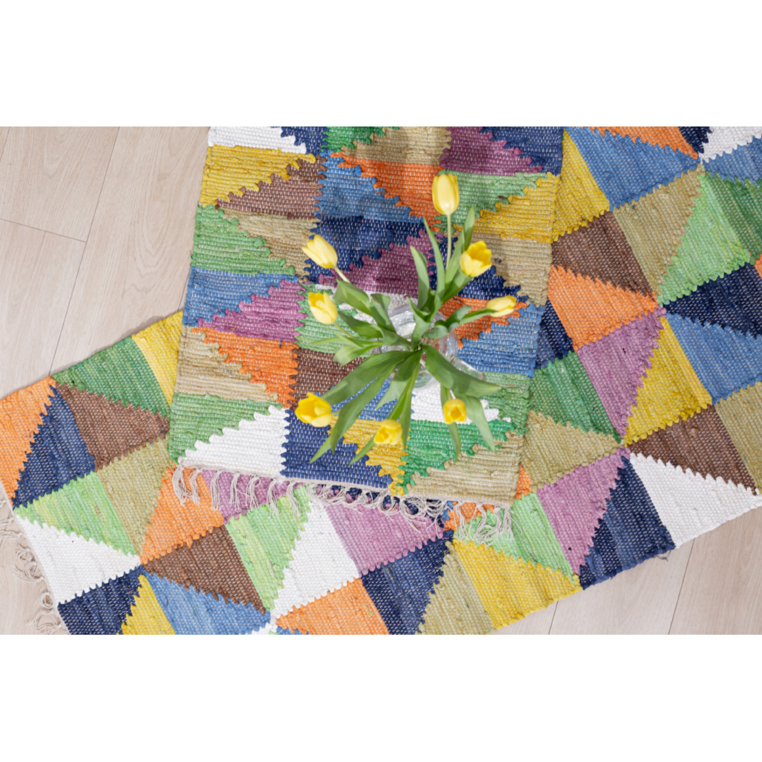 TRIGONAL CARPET COTTON MULTICOLOR 60x90cm IN