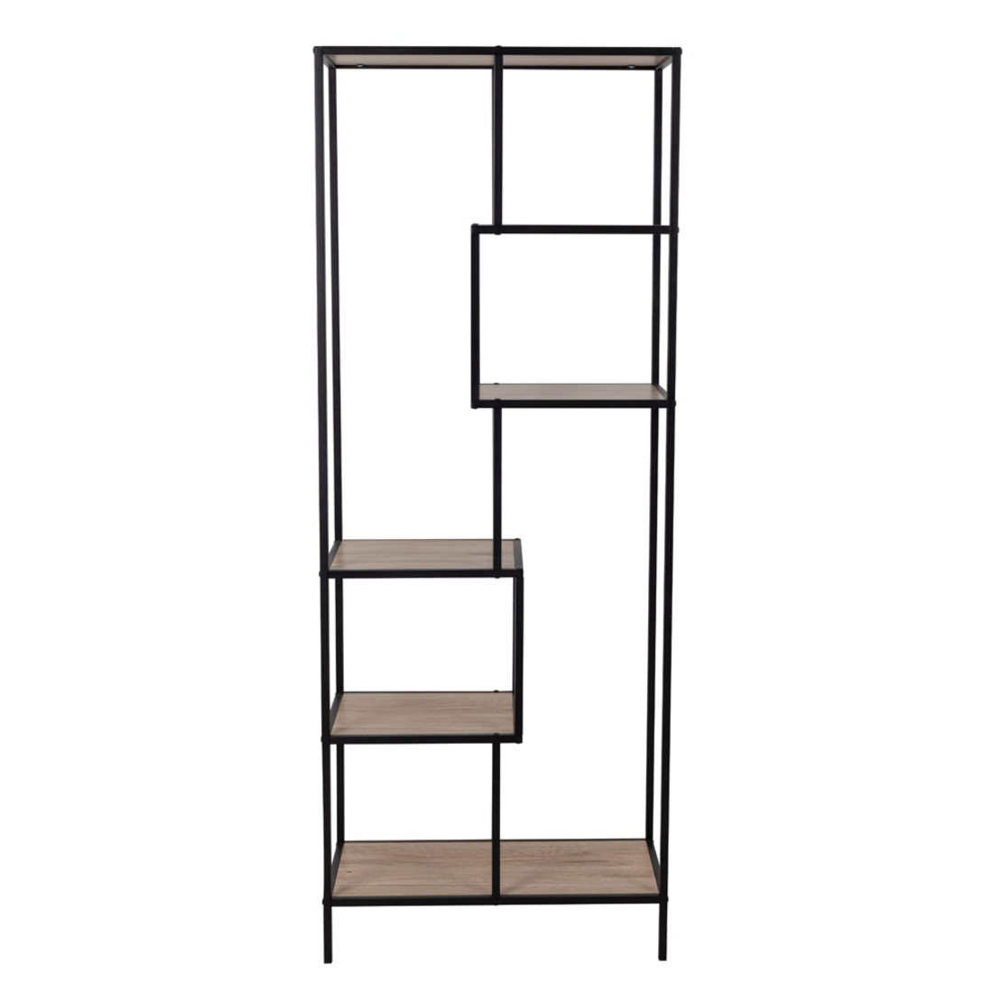 PLEGMA BOOKCASE MDF SONOMA BLACK 69x33xH180,5cm E1 PRC