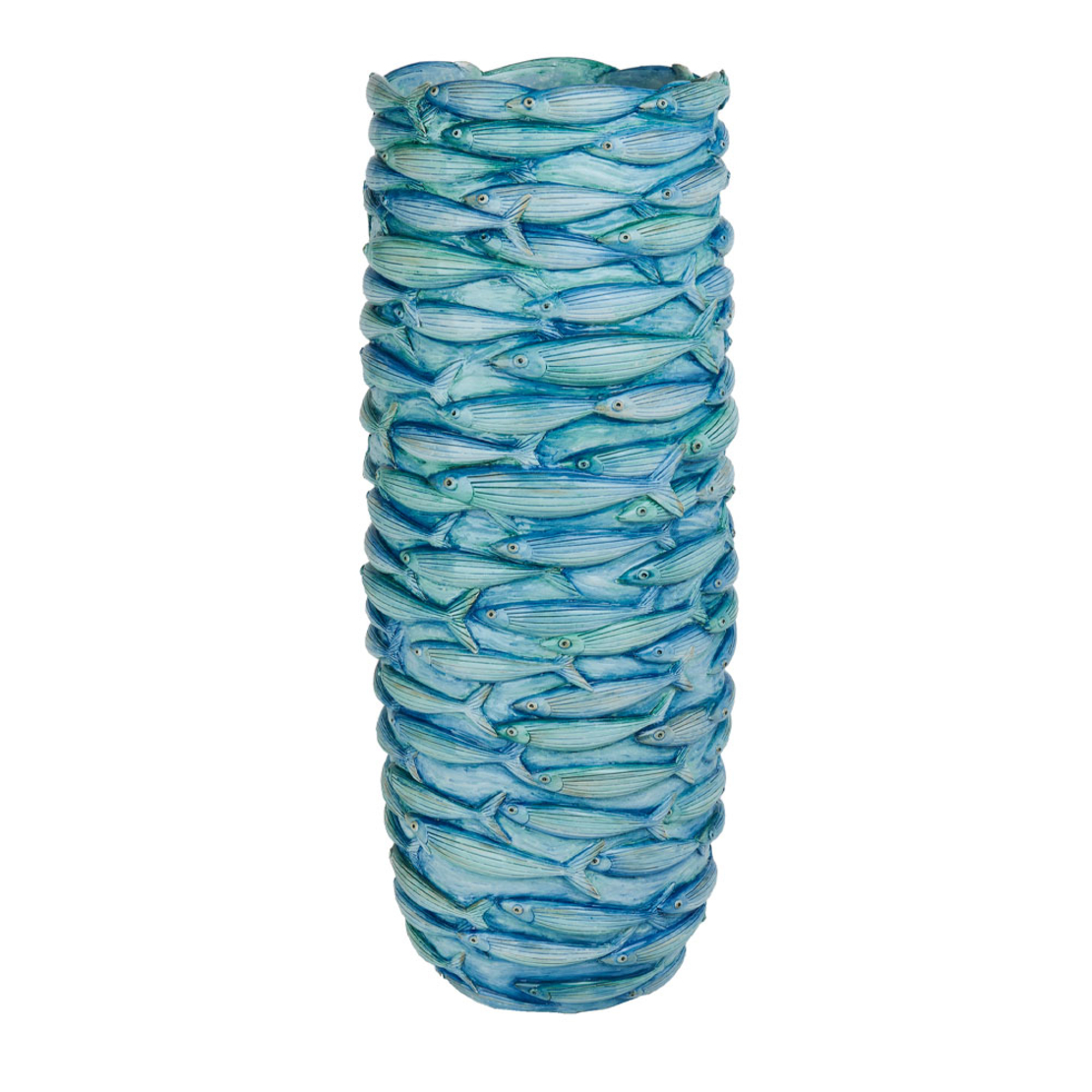 OCEAN VASE RESIN BLUE 28,5x27,8xH72,2cm PRC