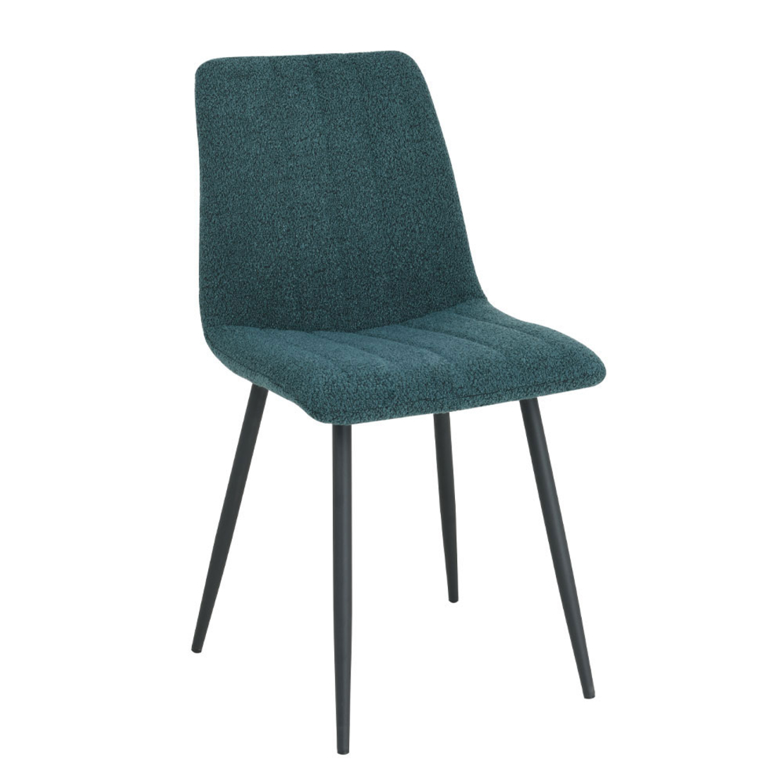 PRAGA CHAIR FABRIC PETROL METAL BLACK E1 PRC