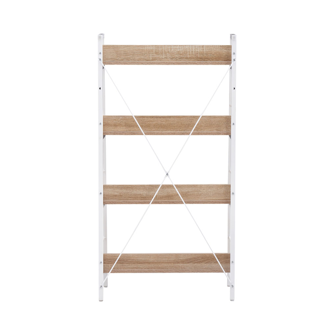ONE STEP UP BOOKCASE 4SHELVES CHIPBOARD WITH MELAMINE SONOMA WHITE 60x35xH117cm E1 PRC
