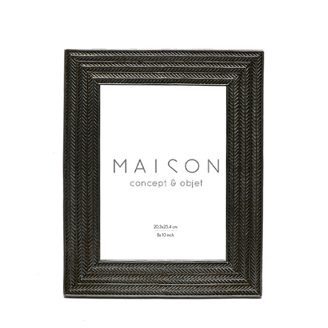 ARGENT PHOTO FRAME POLYRESIN GLASS SILVER ANTIQUE
