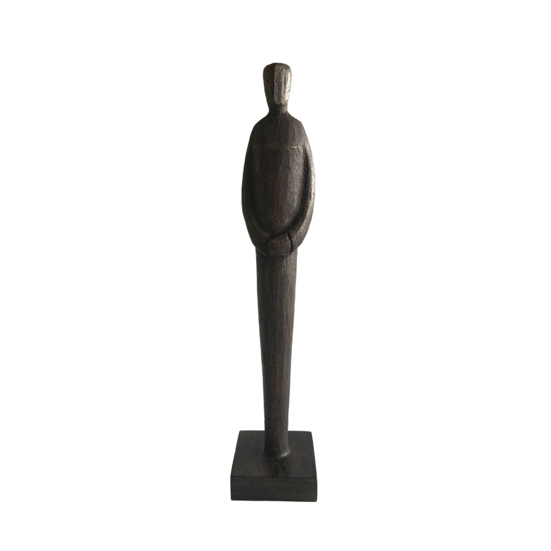 HUMAN A DECO FIGURE POLYRESIN BROWN 9,5x9,5xH46cm