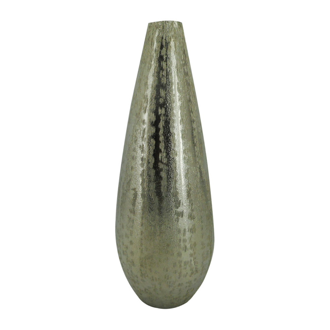 DROP VASE ALUMINIUM SILVER D13xH36cm IN