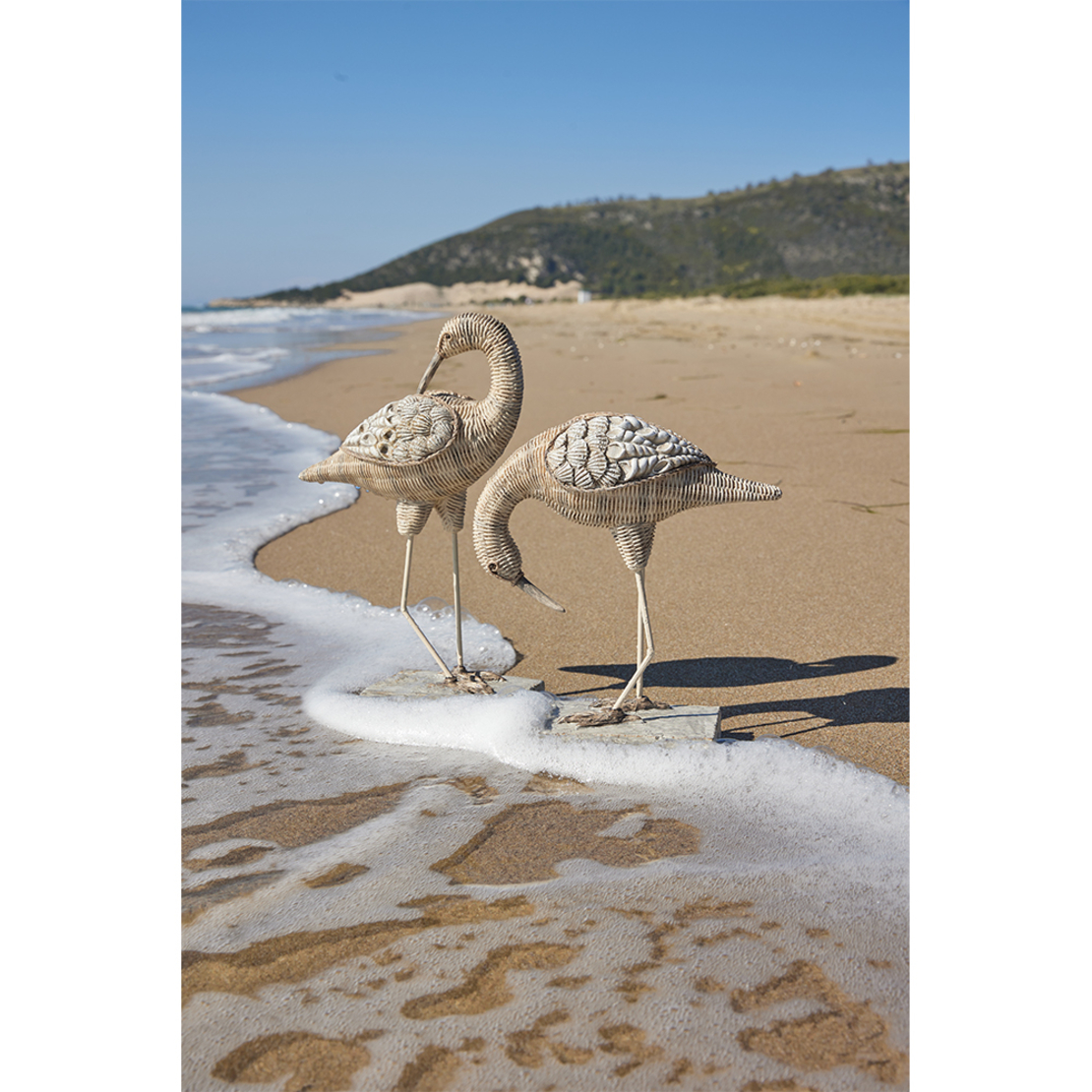 CALOR DECO BIRD POLYRESIN NATURAL 20,5x8,5xH31cm P