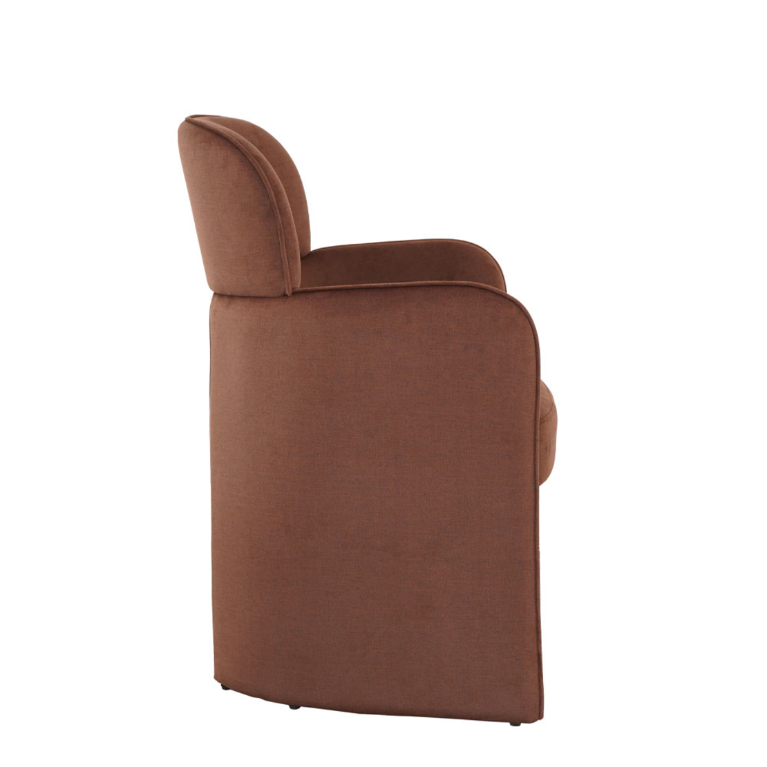 VANITY ARMCHAIR FABRIC BROWN METAL E1 PRC
