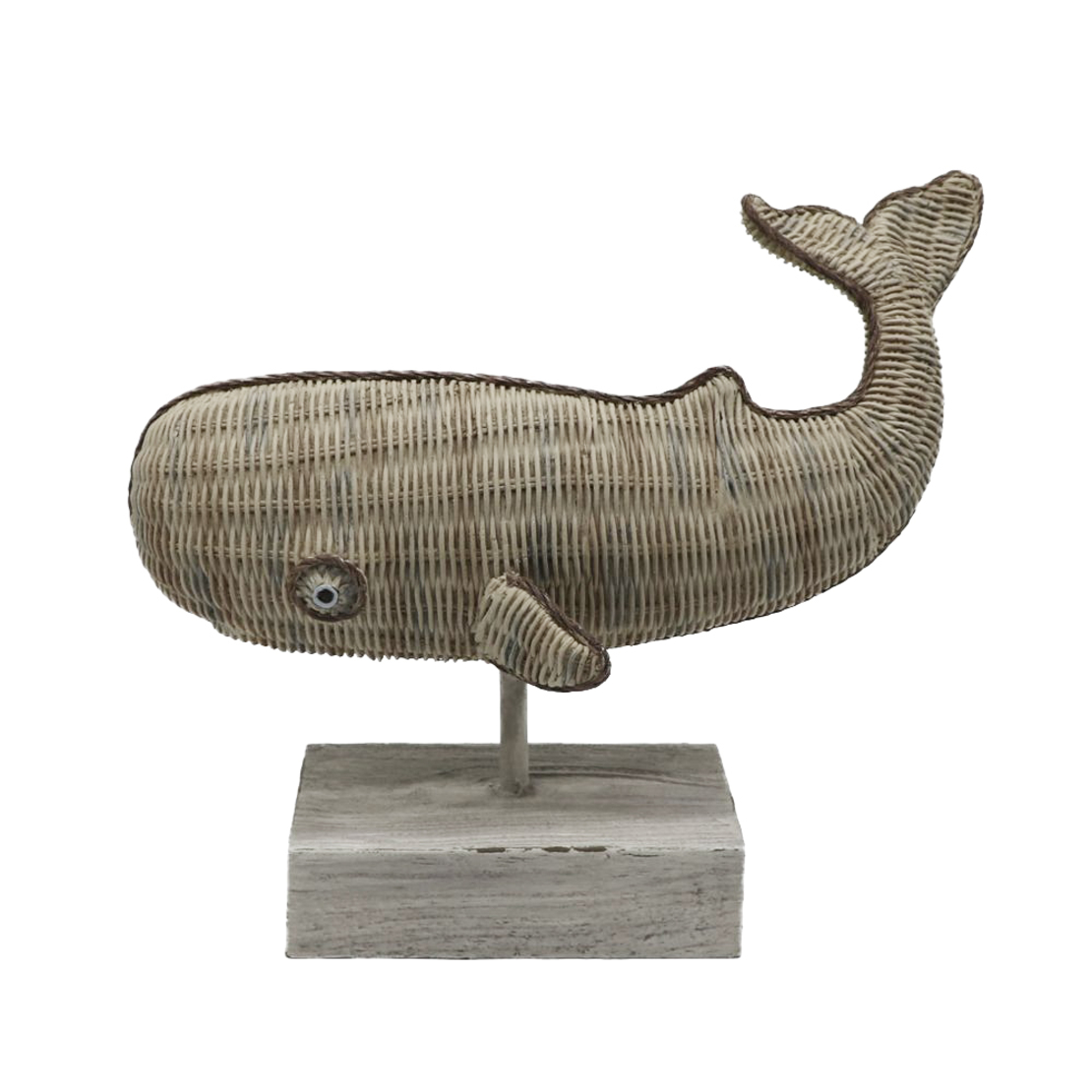 JE VEUX DECO WHALE POLYRESIN BROWN 34,5x16,5xH27cm