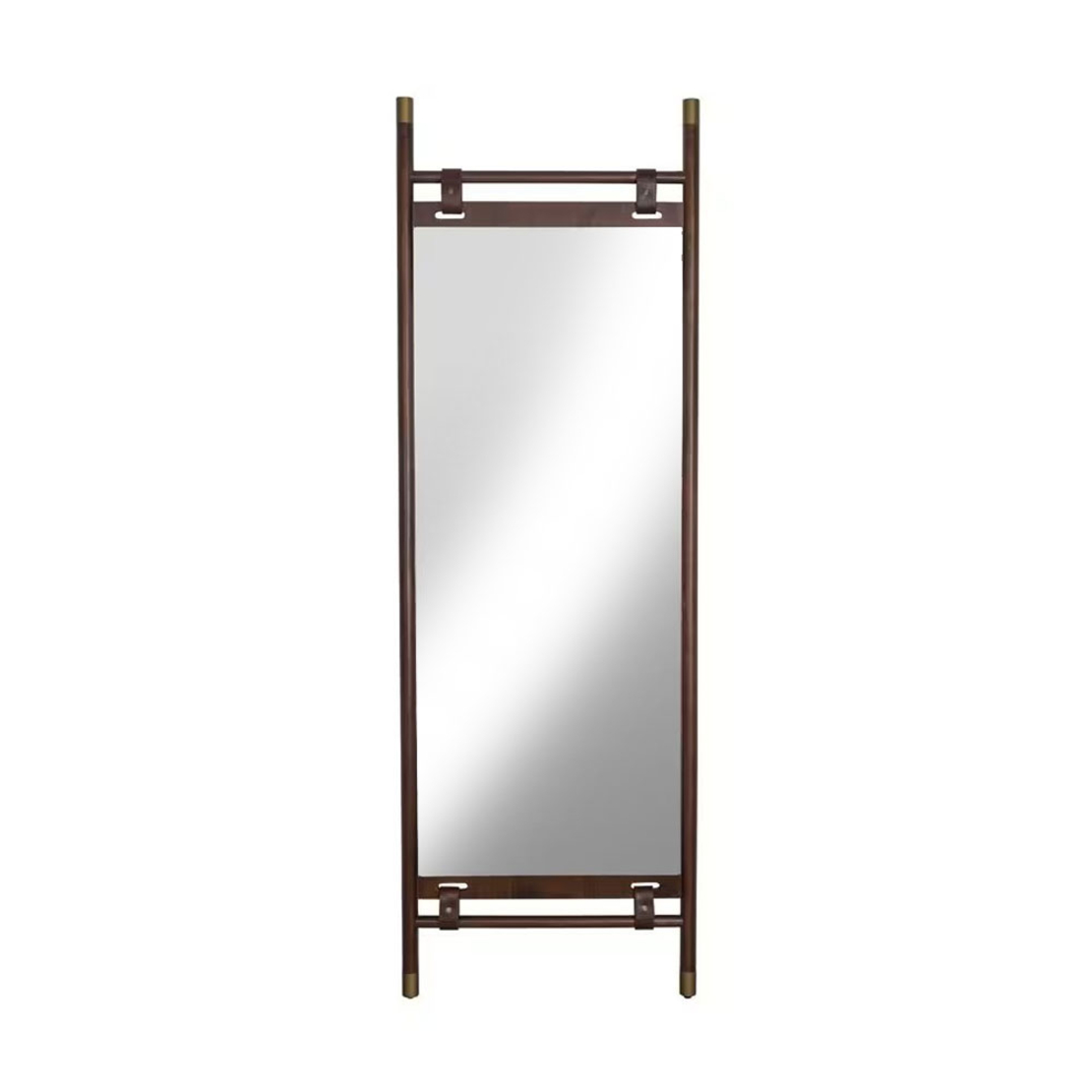 MONASTERY MIRROR STANDING WOOD WALNUT GOLD 65xH180