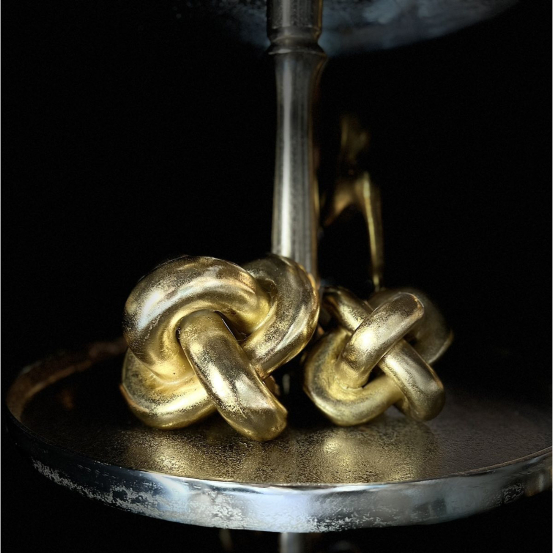 GOLD KNOT 2 DECO POLYRESIN GOLD D16xH16cm PRC