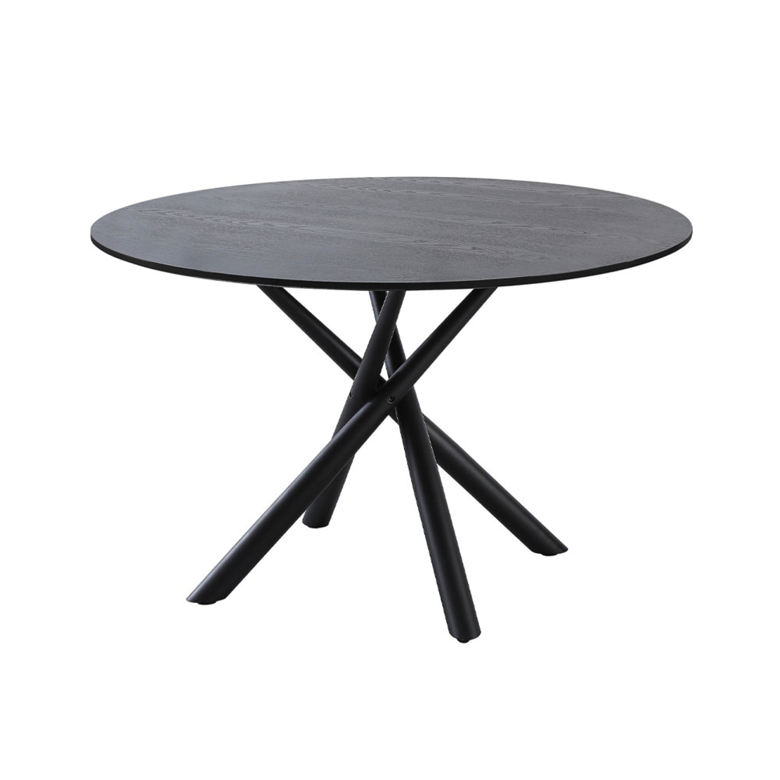 KIMONO TABLE VENEER ΟΑΚ BLACK METAL BLACK PRC