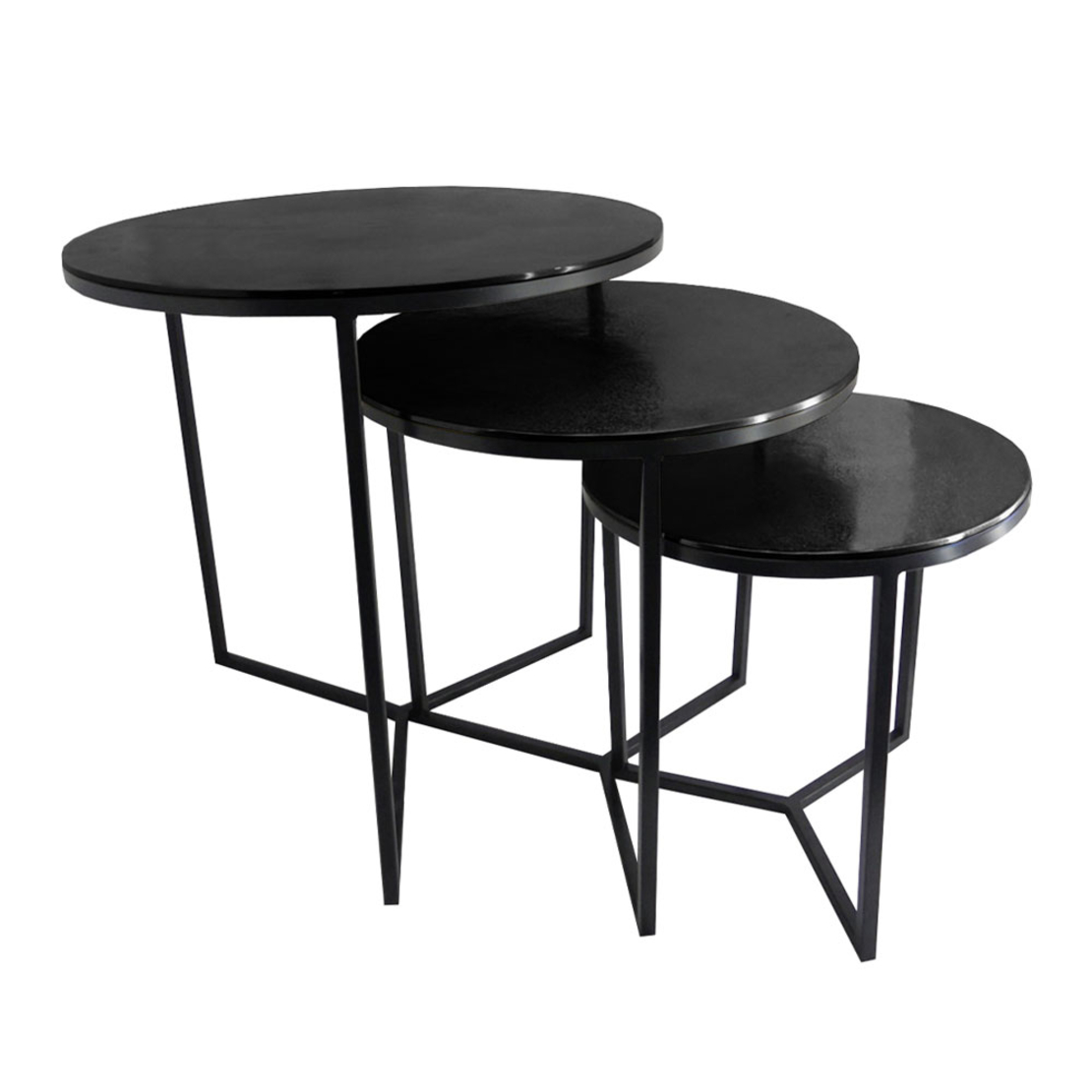 ALUIN SIDE TABLE ALUMINIUM BLACK 60x60xH60cm PRC