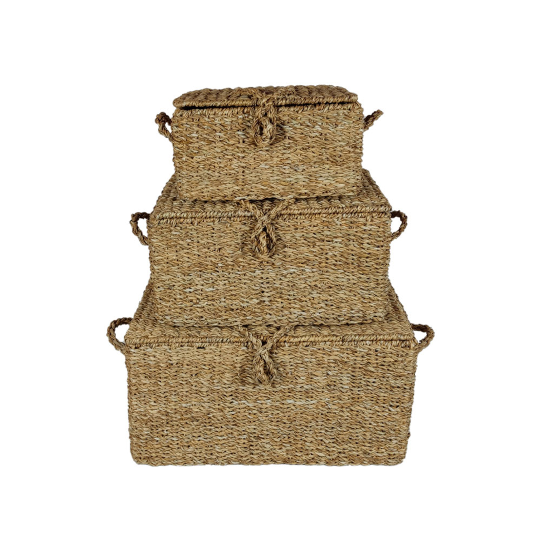 ALMAR BOX STORAGE 3 PCS SEAGRASS IRON NATURAL 50/4