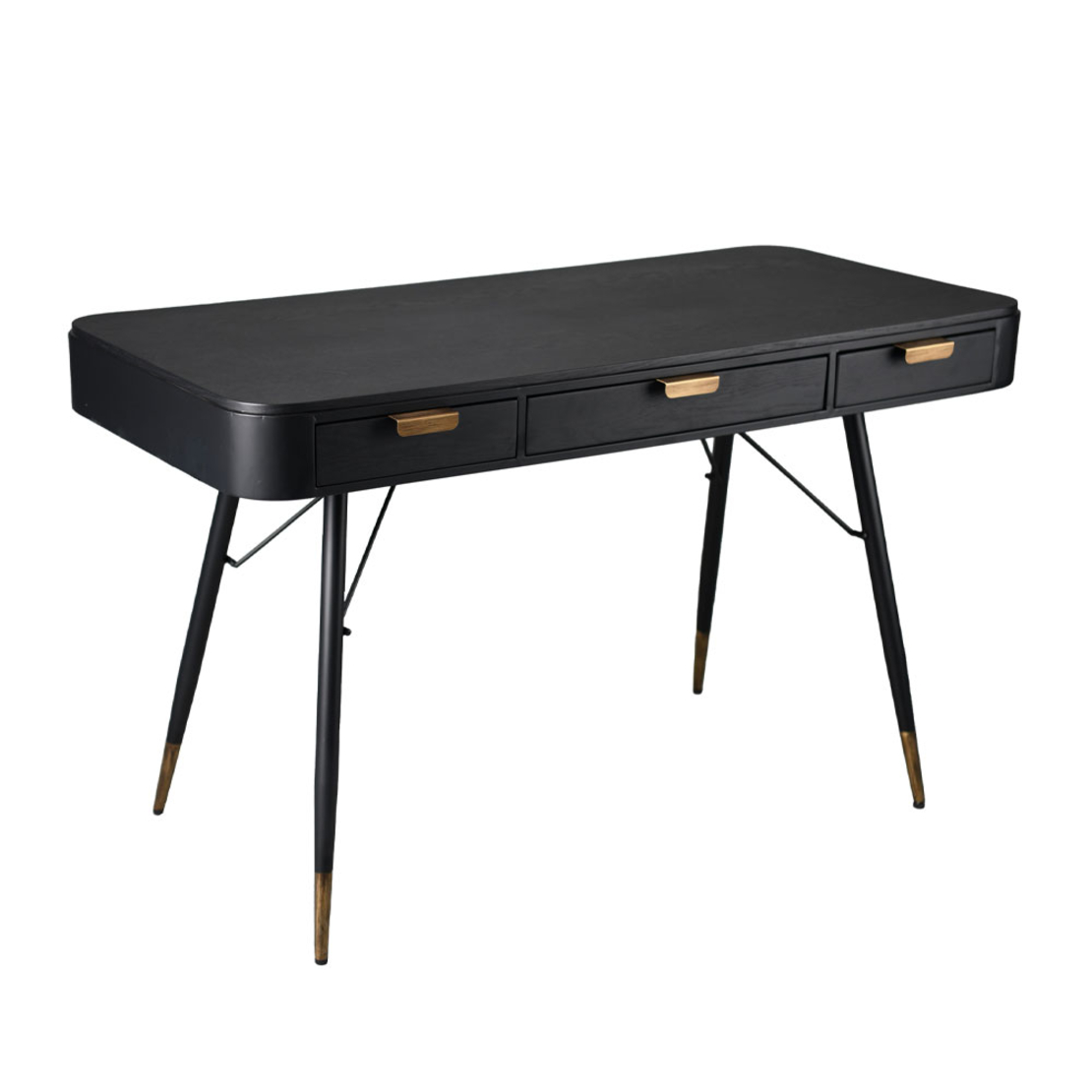 COLOMBO DESK WOOD BLACK 130x62xH78cm E1 PRC