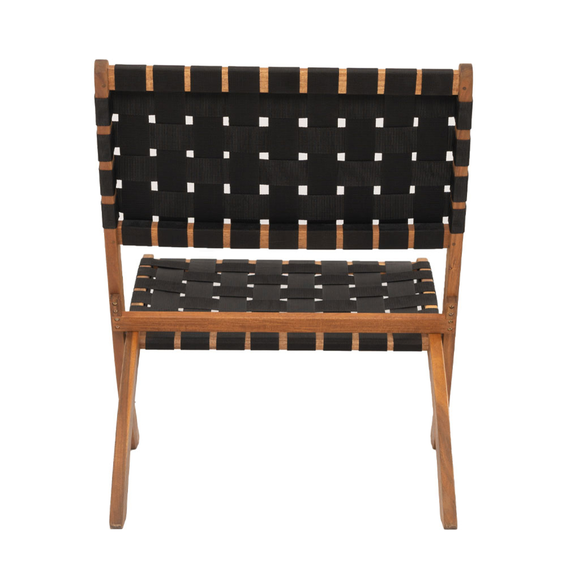 HASTAG CHAIR FOLDING NAYLON STRIPES BLACK NATURAL 78x60xH72,5cm VN