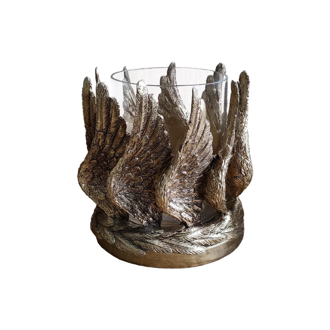 VOLE CANDLE HOLDER POLYRESIN GOLD 15x15xH18,3cm PR