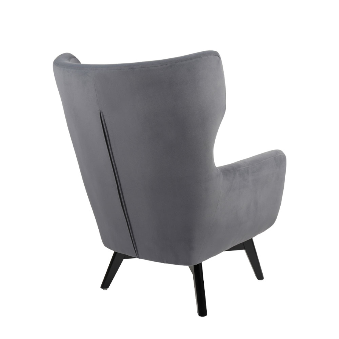 MEGA ARMCHAIR FABRIC GREY LIGHT WOOD RUBBERWOOD BL