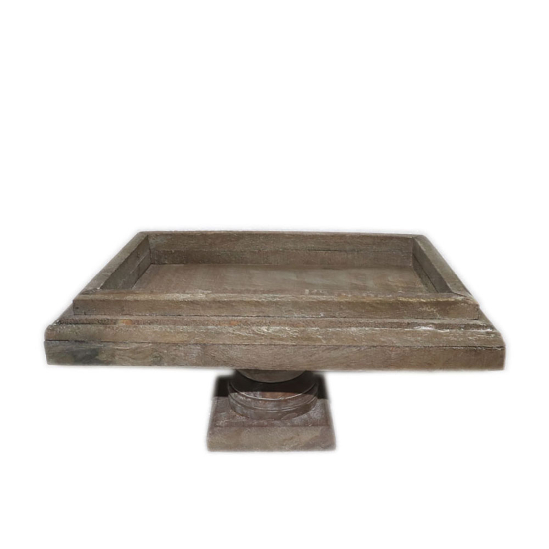 INDI BOARD ON FOOT WOOD NATURAL ANTIQUE 35x25xH18c