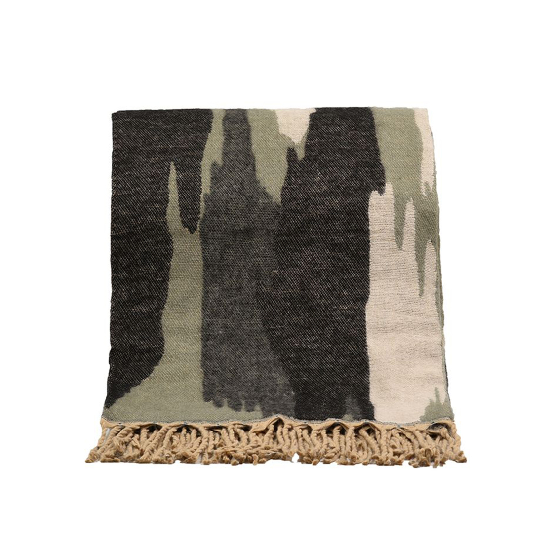 FLOW THROW FABRIC GREY OLIVE GREEN BEIGE 130x170 I