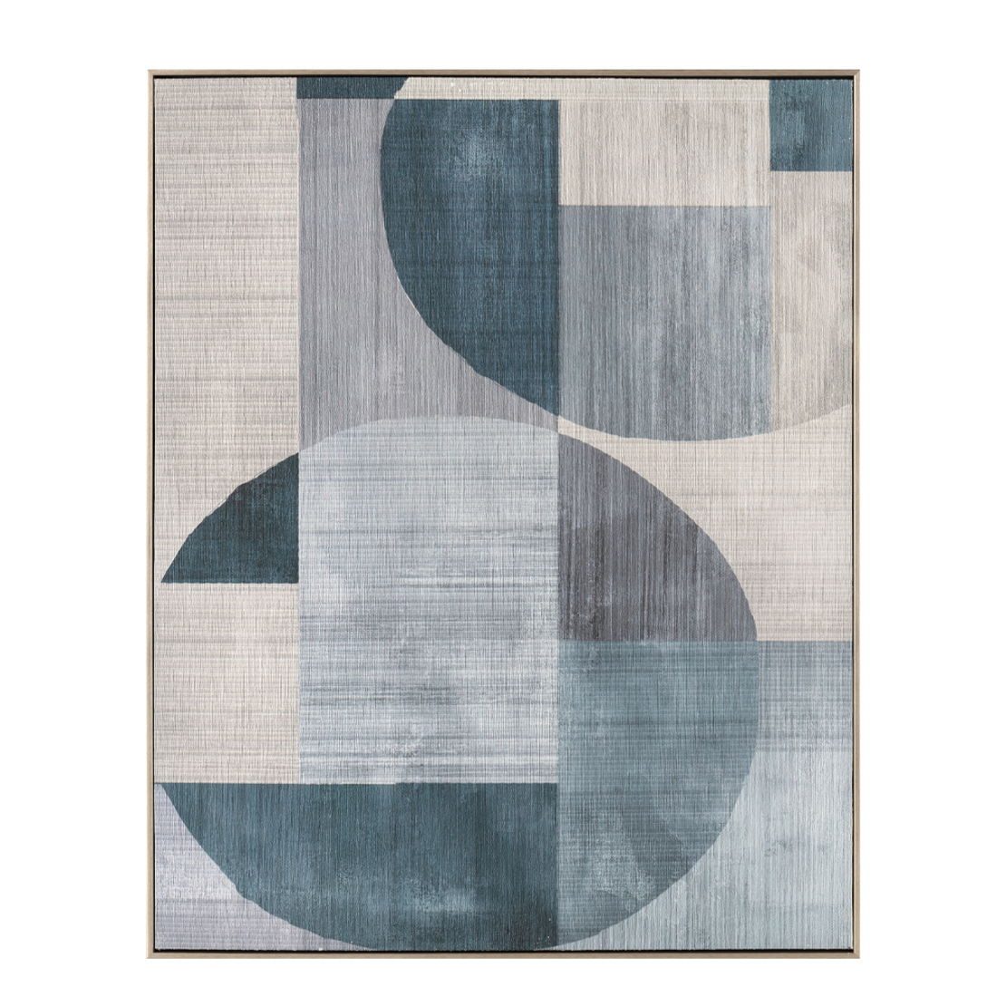 CHASING DREAMS PAINTING DECORATIVE 80x100x5 CANVAS BLUE BEIGE WOOD CHAMPAGNE