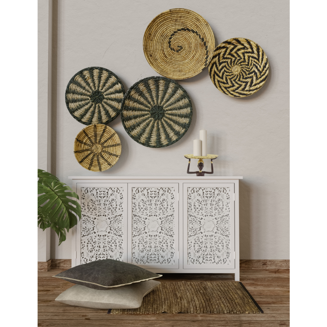 GROUND 3 DECOR CUSHION FABRIC BEIGE 45x45 IN