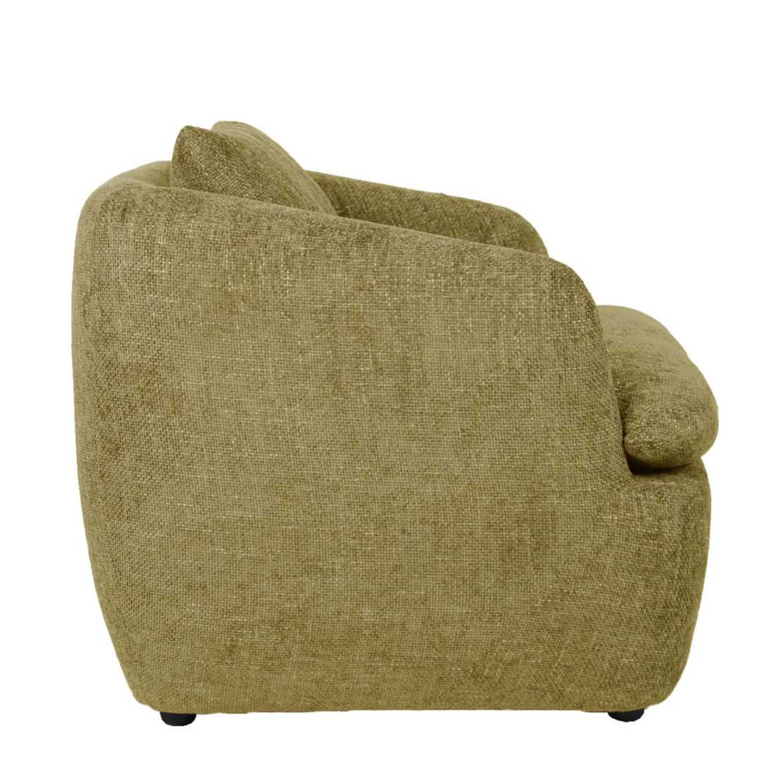 SQUARE ARMCHAIR FABRIC OLIVE GREEN LIGHT PRC