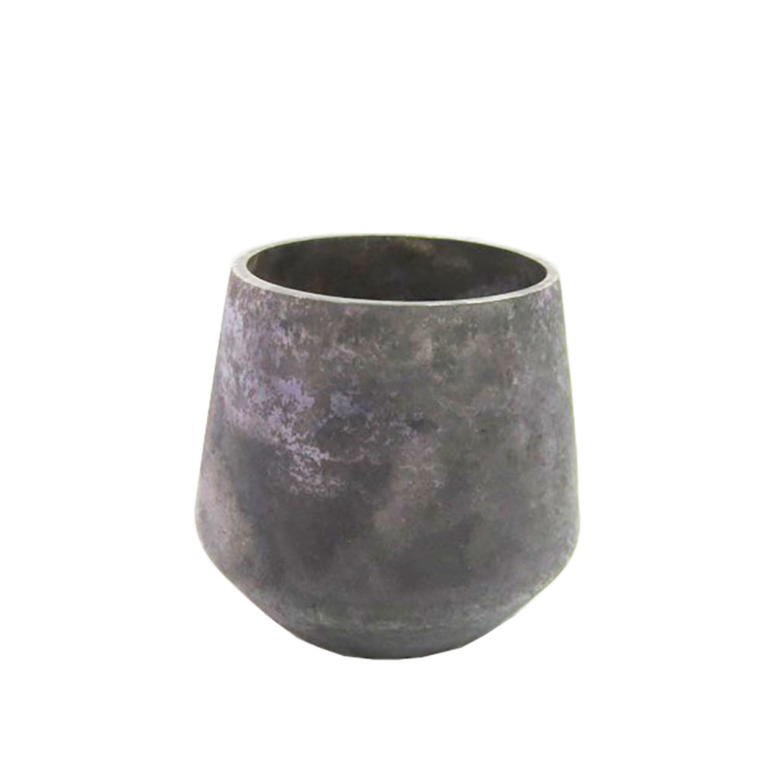 CINZA BASE FOR CANDLE GLASS GREY GOLD D12xH11cm IN