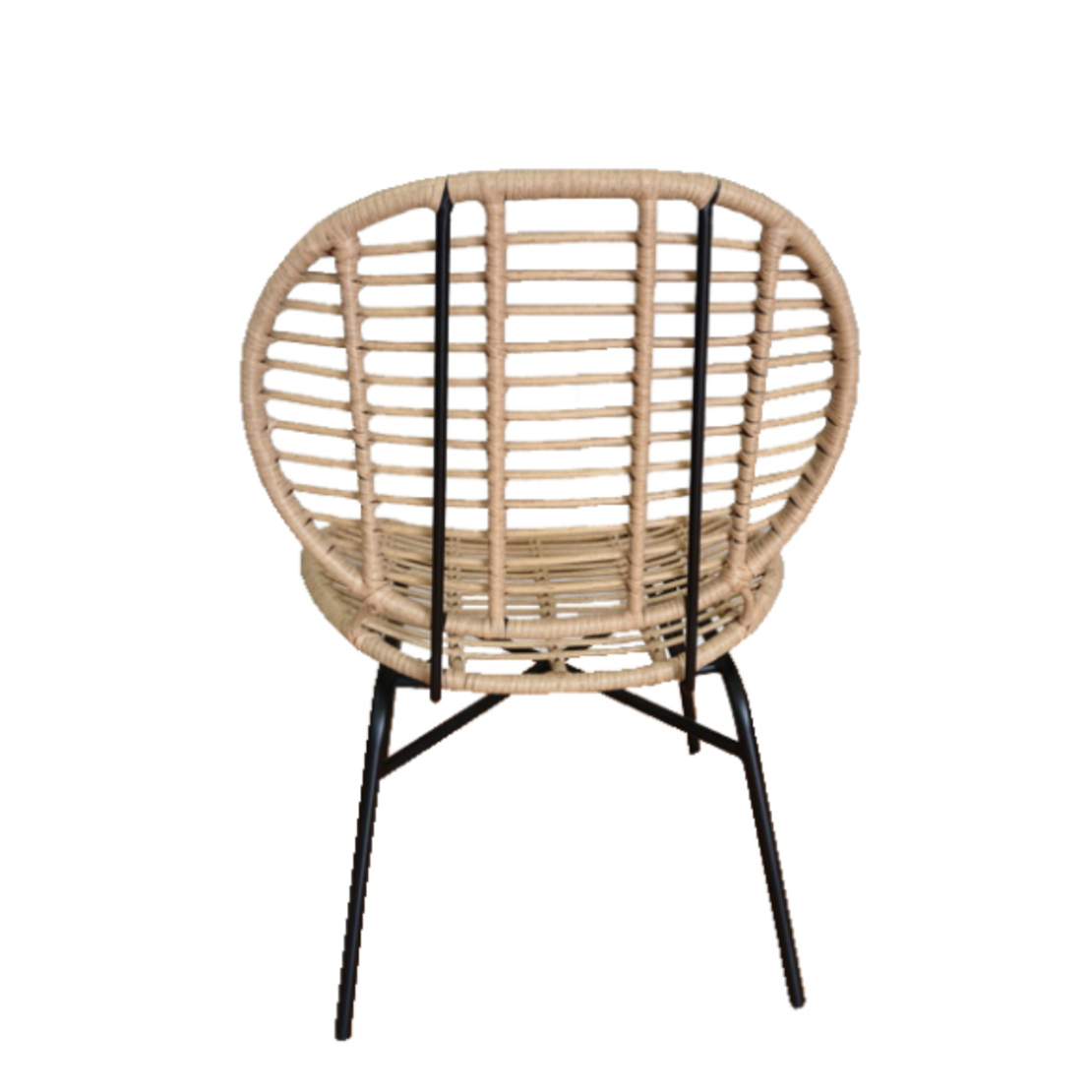 FOREST CHAIR PE WOVEN NATURAL BLACK 59x63xH87cm PRC