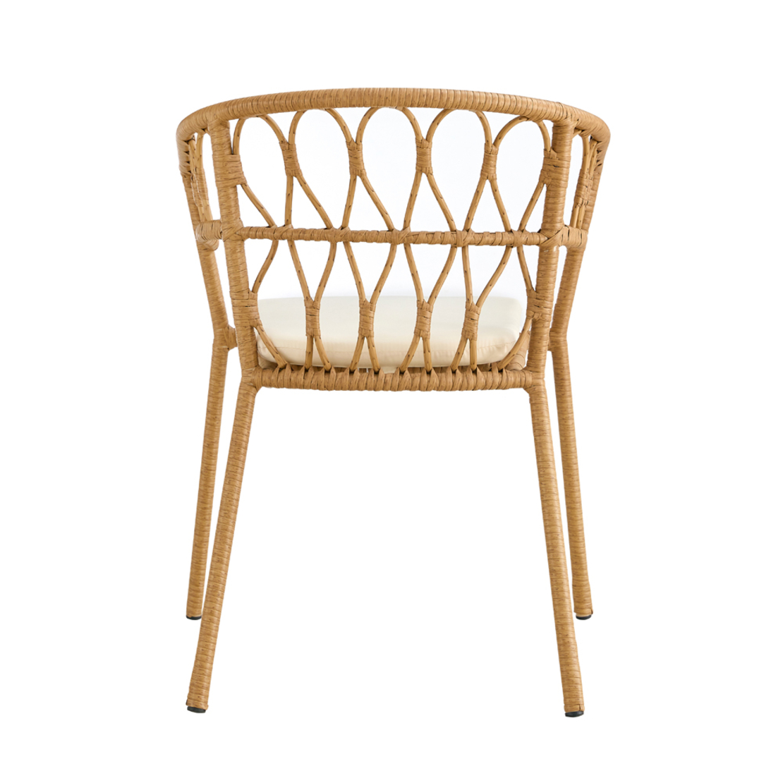 SURABAYA CHAIR PE RATTAN NATURAL WHITE 59x56x77.5 PRC