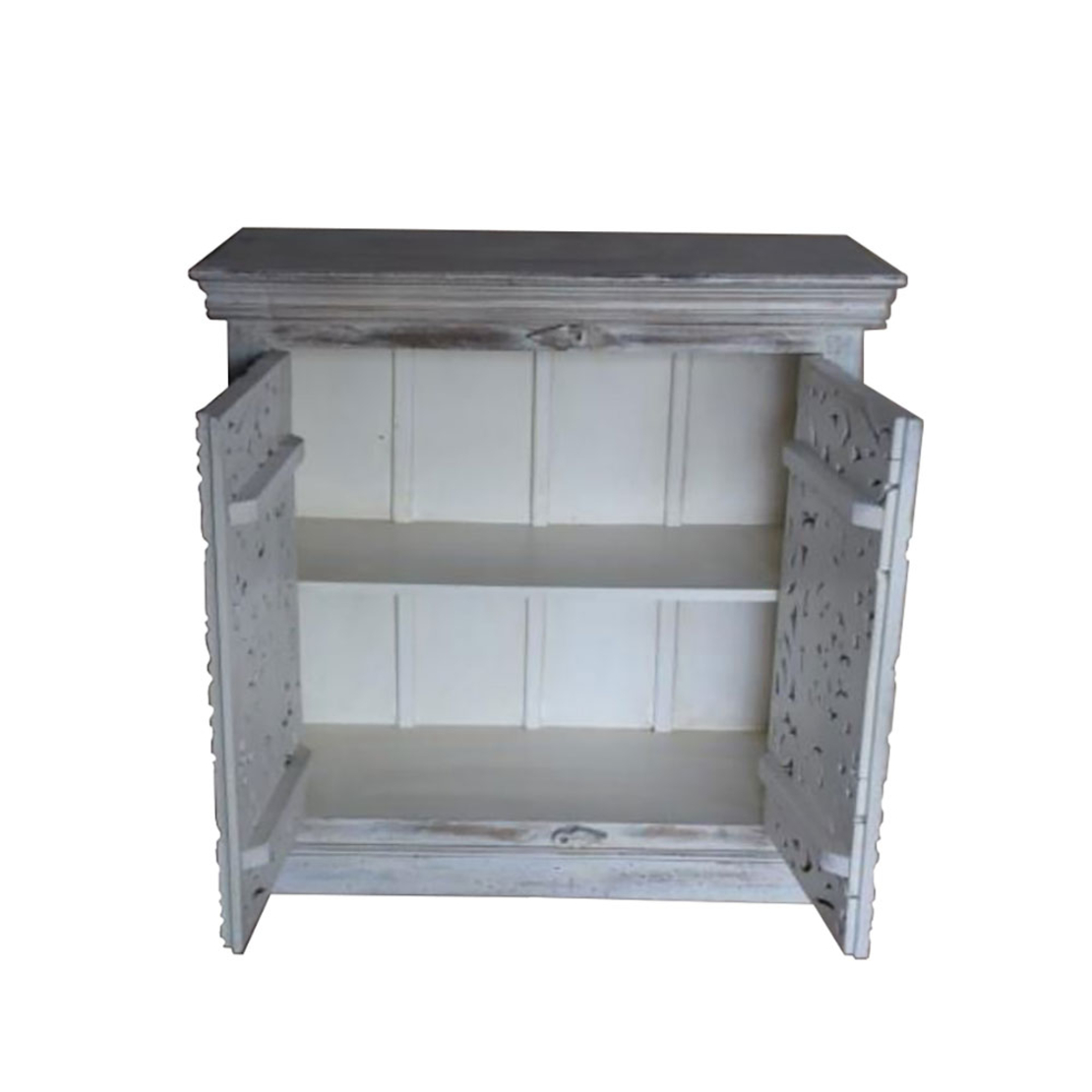 KAMALA COMMODE 2DOORS WOOD MANGO NATURAL DECAPE IN